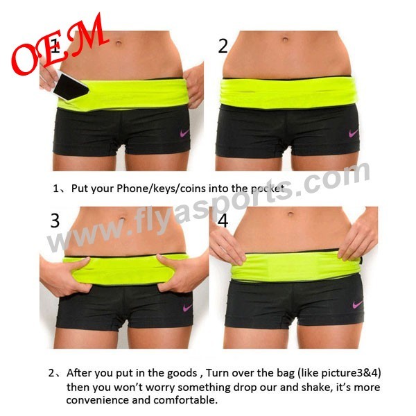 High quality elastic waist running belt design  